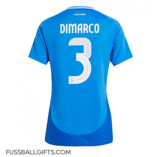 Italien Federico Dimarco #3 Fußballbekleidung Heimtrikot Damen EM 2024 Kurzarm